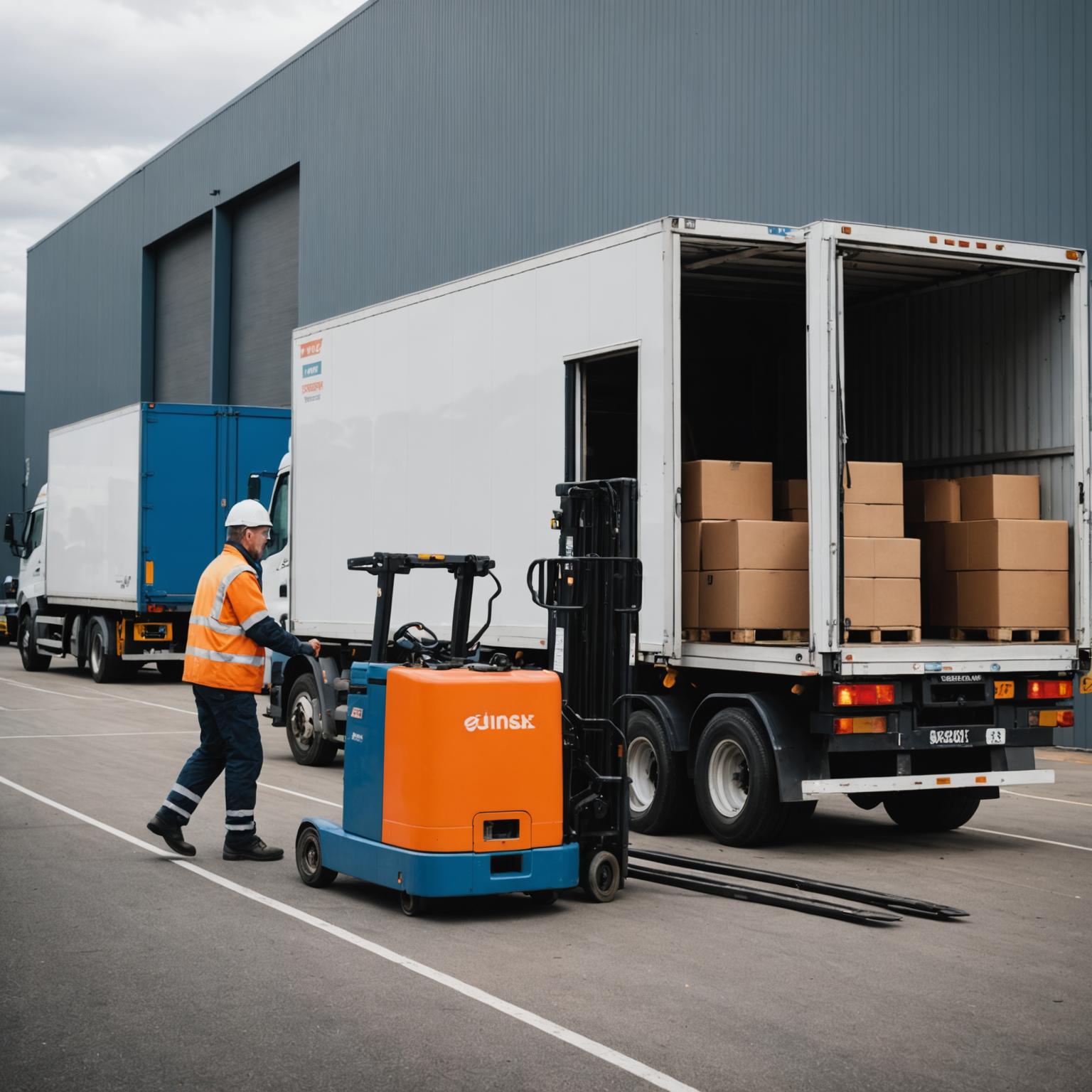 Domestic freight truck loaded for interstate delivery across Australia