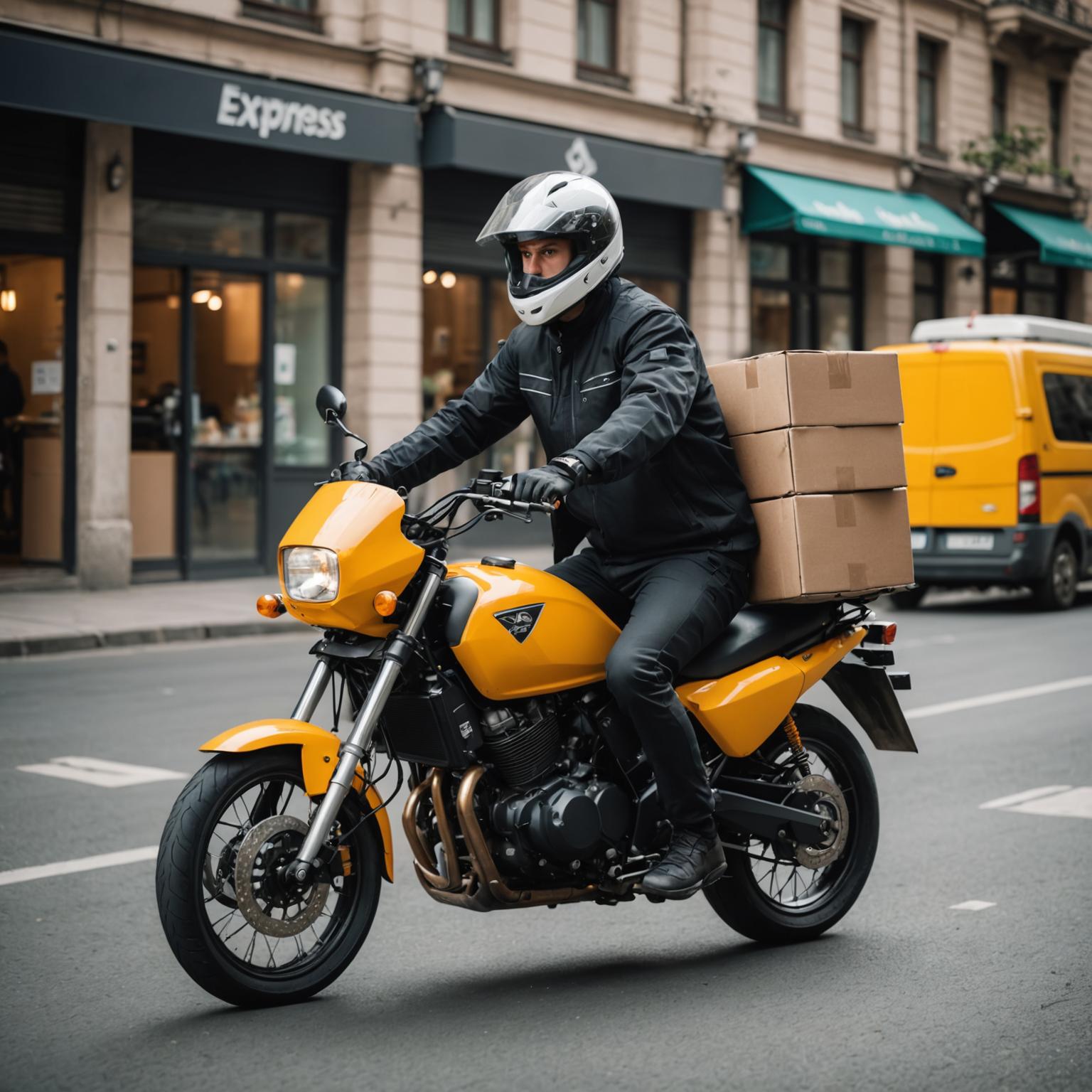 Express delivery vehicle dispatching urgent freight in an Australian metro area