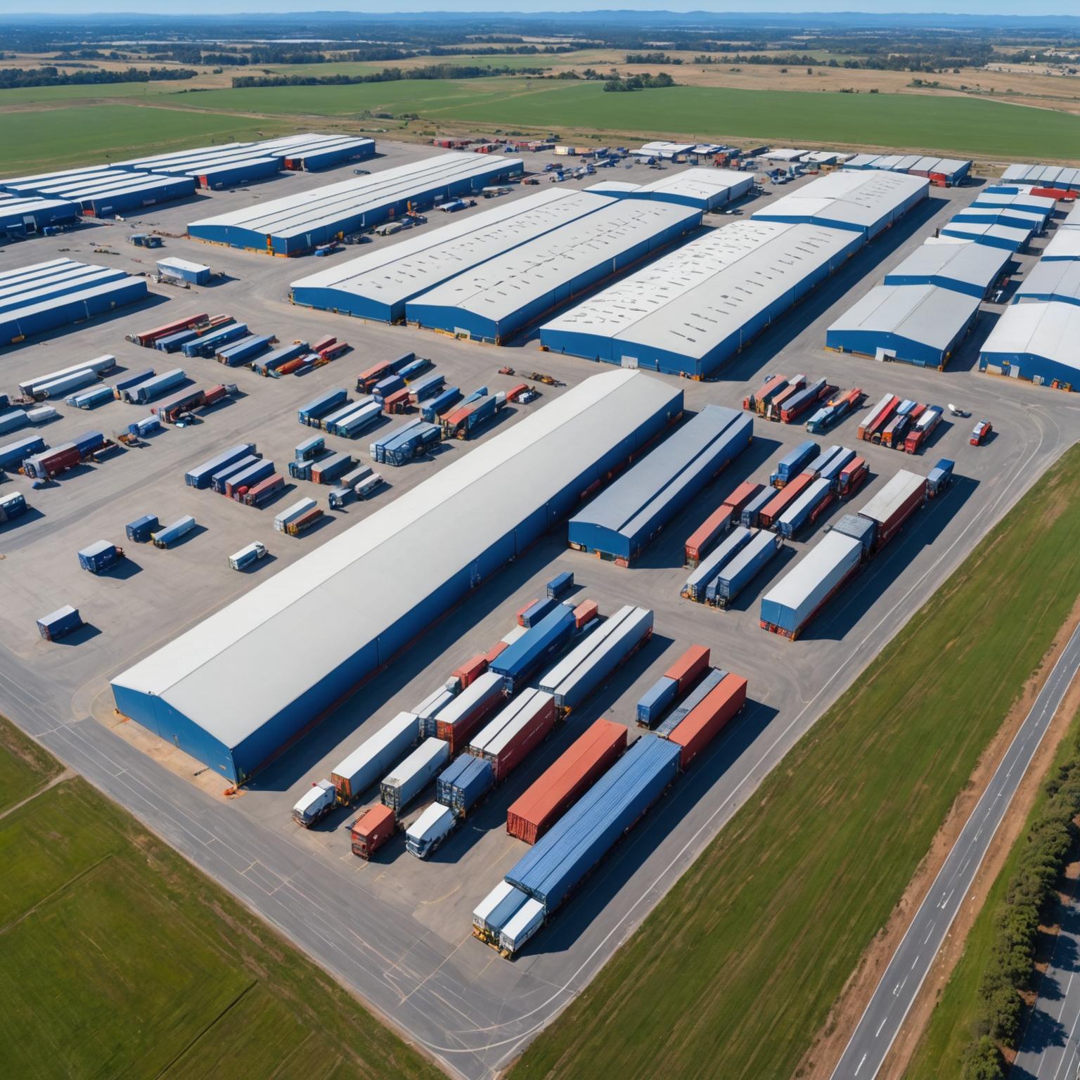 Fast Cargo freight truck loaded with shipping containers departing a Melbourne logistics facility